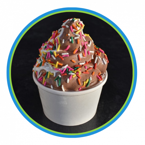 Ice Cream Swirl In A Cup With Rainbow Sprinkles